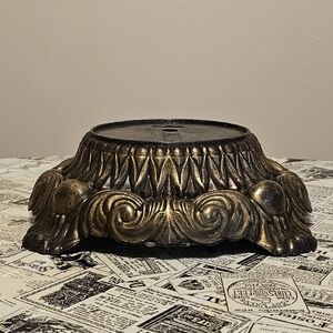 Vintage Ornate Cast Metal Lamp Swag MCM Antique Light Base